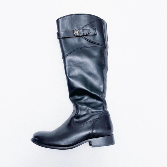 Frye Molly Knee High Boot 3476111 Black Leather Tall Riding Boot Sz6 - Picture 8 of 12